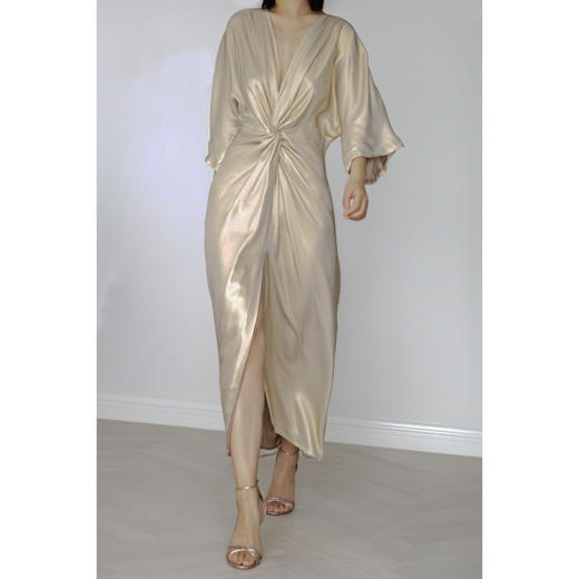 CG｜Lauren Dress [真丝扭结深V连衣裙] 商品图10