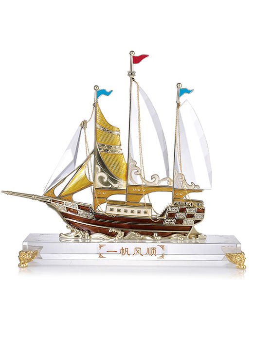 【彼达思】珐琅彩 R-9339JG一帆风顺 35*13*31cm 商品图3