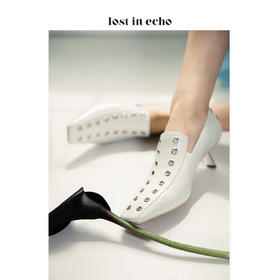 【微瑕疵不退不换】设计师女鞋lost in echo气眼装饰猫跟乐福鞋