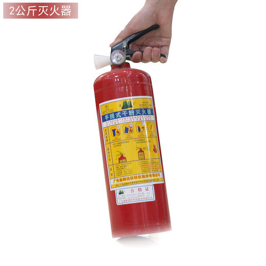2kg干粉灭火器手提式家用2公斤灭火器2千克ABC灭火器消防器材 商品图5