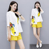 AHM-xrwy5063夏季胖妹妹印花短袖套装 商品缩略图0