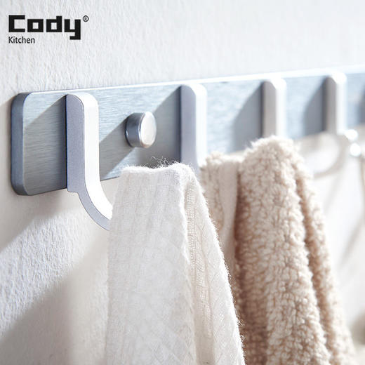 日系简约免打孔太空铝挂衣钩 | 墙壁挂勾衣帽钩挂衣架 商品图0