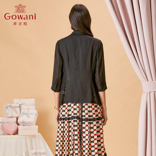 乔万尼短外套女春季韩版新款时尚气质休闲七分袖薄款外套ES1B026 商品图3