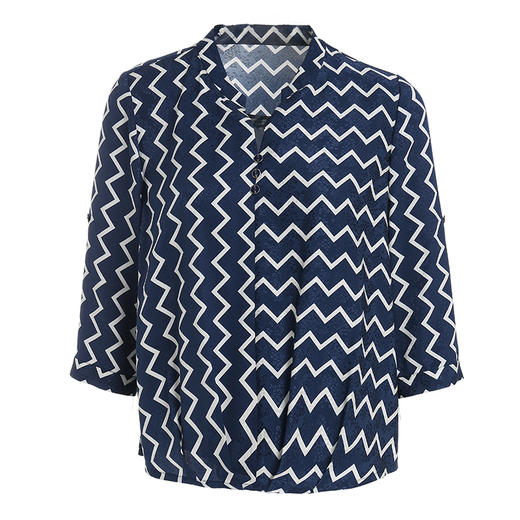 乔万尼新款气质V领衬衫休闲百搭七分袖真丝上衣夏季ES2C166 商品图4