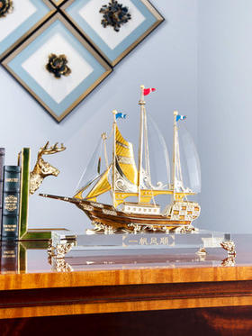 【彼达思】珐琅彩 R-9339JG一帆风顺 35*13*31cm