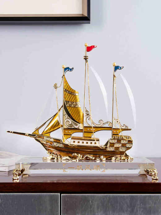 【彼达思】珐琅彩 R-9339JG一帆风顺 35*13*31cm 商品图1