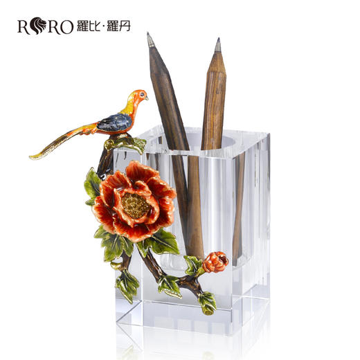 【彼达思】珐琅彩 锦绣前程笔筒 商品图1