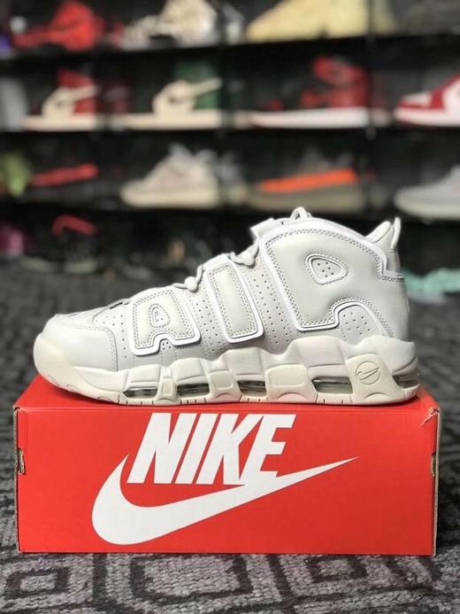 Nike Air More UPTEMPO 耐克皮蓬系列公司级  白 银 李小龙   标权志龙上脚  Supreme三色拼接 Supreme联名金色大R   篮球鞋情侣鞋  大AIR皮蓬 涂鸦联名款 商品图2