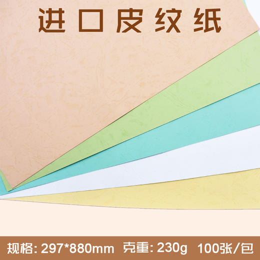 297*880mm  进口皮纹纸 230g  装订标书封皮纸/封面纸/凹凸皮纹 商品图0