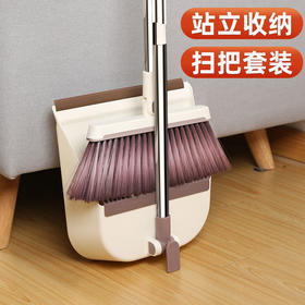 简约省空间  魔法扫把簸箕套装 家用软毛防风刮水器扫帚