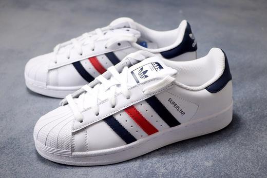 阿迪达斯Adidas 阿迪达斯 Superstar 贝壳头 头层皮 超软蓝底 36--44带半码 商品图1