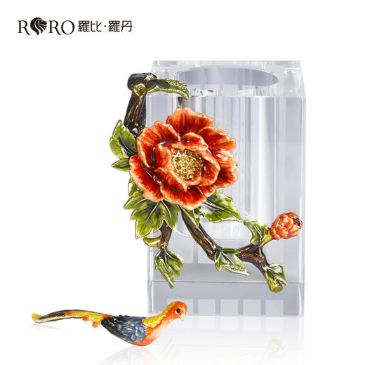 【彼达思】珐琅彩 锦绣前程笔筒 商品图3