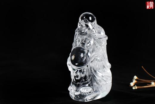 【福从天降】天然白水晶笑佛摆件 商品图5