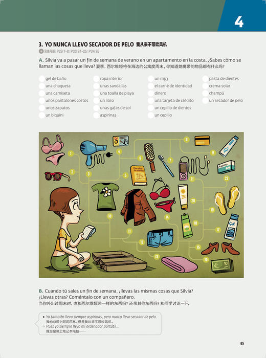 AULA汉化版大家的西班牙语(1)(学生用书) A1 商品图4