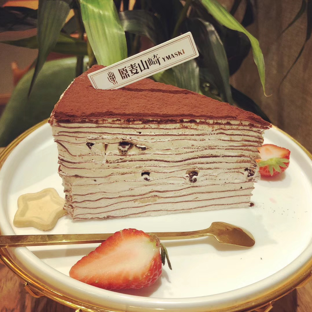 巧克力千层切块