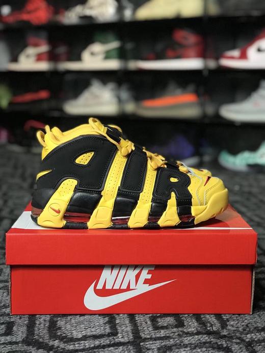 Nike Air More UPTEMPO 耐克皮蓬系列公司级  白 银 李小龙   标权志龙上脚  Supreme三色拼接 Supreme联名金色大R   篮球鞋情侣鞋  大AIR皮蓬 涂鸦联名款 商品图5
