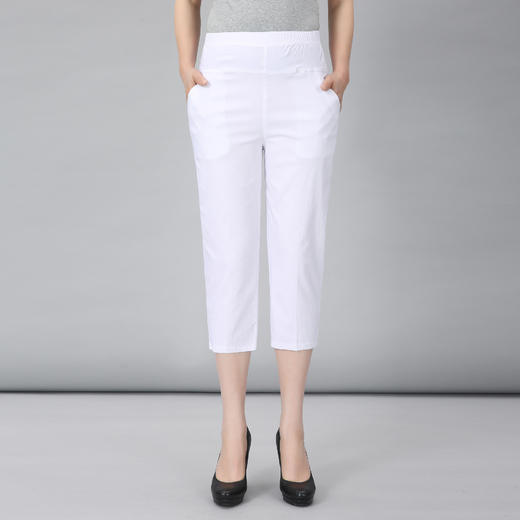 MQ-【JNJP弹力七分裤】夏季新款高腰休闲七分宽松直筒裤YY 商品图1