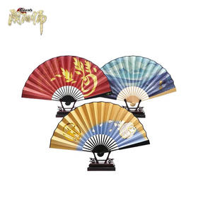 直播赠品请勿单独拍下 和风阴阳师—晴明脸狐场景主题扇