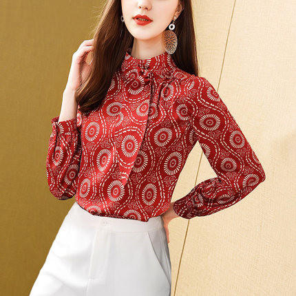 DMNE-21325名媛气质真丝女士衬衫 商品图0