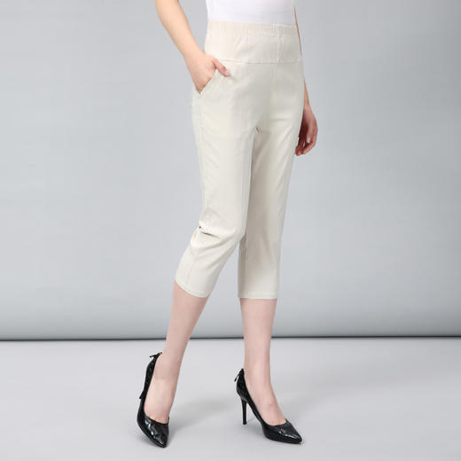 MQ-【JNJP弹力七分裤】夏季新款高腰休闲七分宽松直筒裤YY 商品图3