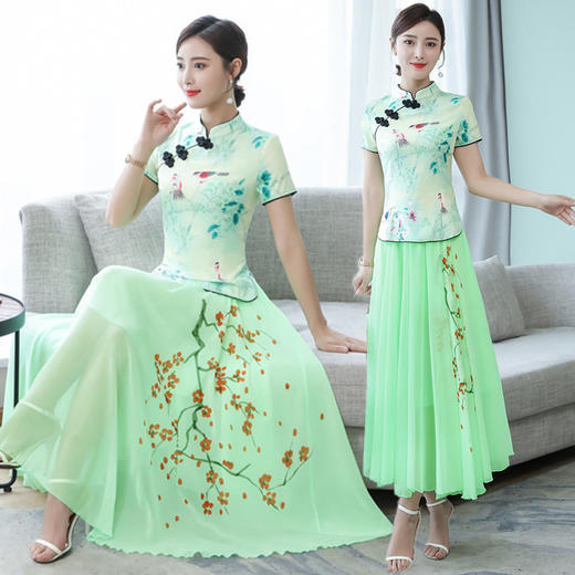 YWE  35832绣花连衣裙网纱两件套裙 商品图0