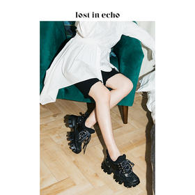 戚薇同款lost in echo厚底双绑带运动鞋黑色
