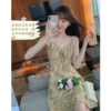 【服饰鞋包】修身碎花梵高连衣裙雪纺吊带裙夏季长款小个子女裙子 商品缩略图1