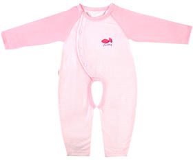 棉果果夏季男童女童内衣偏襟开裆哈衣连体衣连身衣M201721217204