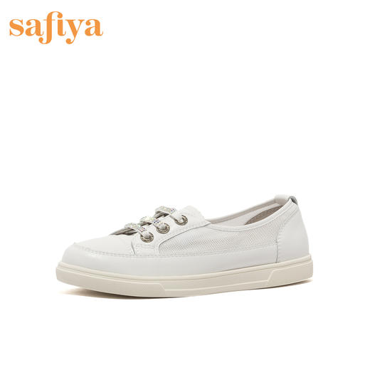 商场同款 | 索菲娅春夏拼接一脚蹬低跟小白鞋休闲鞋SF01112053 商品图0