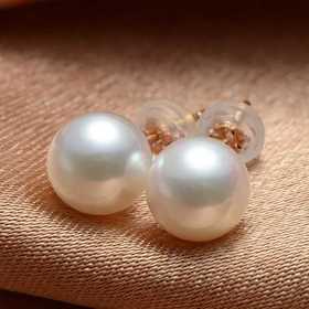 5F  灏润珠宝 海水akoya珍珠耳钉
