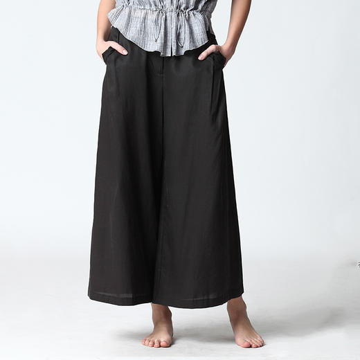 TANGY Collection天意弹力莨宽腿裤 商品图1