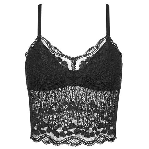 【积分兑换】奶糖派大罩杯三角杯美背大胸显小蕾丝无钢圈文胸吊带微醺大胸大码内衣 商品图1