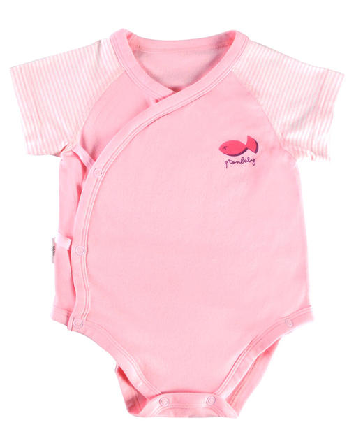 棉果果夏季男童女童内衣偏襟三角连体衣连身衣哈衣连身衣哈衣M201710217203 商品图1