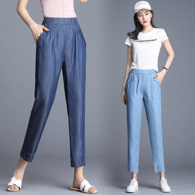 MZ3717天丝牛仔哈伦裤子 商品图0