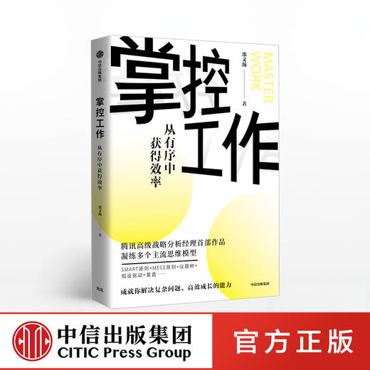 掌控工作 邵文瀚 著 系统思考工具 思维 拆解问题 总结复盘 行业思考 中信出版社图书 正版 商品图0
