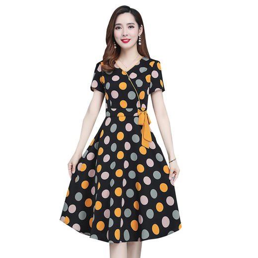 MQ-1227-922夏新款高端洋气收腰显瘦韩版雪纺连衣裙YY 商品图4