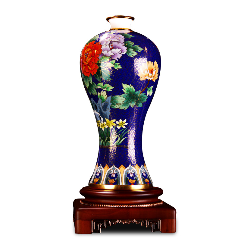 【彼达思】地久天长富贵梅瓶（蓝/黄）