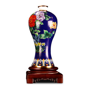 【彼达思】地久天长富贵梅瓶（蓝/黄）