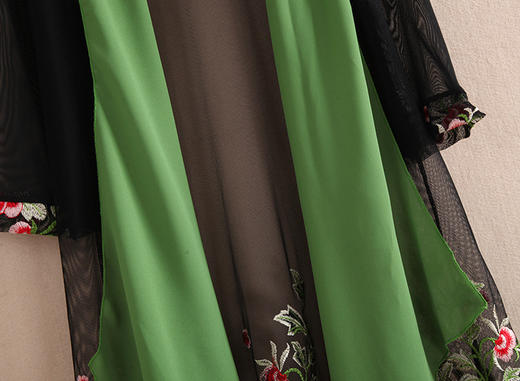 YDGJ新品中老年妈妈装夏季开衫外套加肥加大绣花防晒衫披肩WY 商品图3