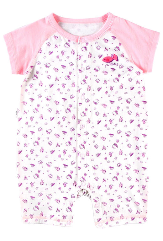 棉果果夏季女童内衣对开开裆连体衣连身衣哈衣  M201723217211 商品图1