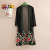 YDGJ新品中老年妈妈装夏季开衫外套加肥加大绣花防晒衫披肩WY 商品缩略图1