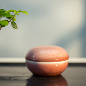 「茶器」豇豆红印泥盒