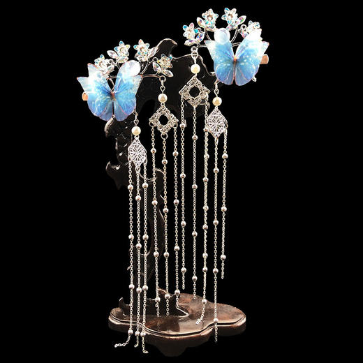 古风汉服蝴蝶流苏步摇头饰lxfg76c1422