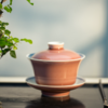 「茶器」豇豆红精进马蹄盖碗 商品缩略图0