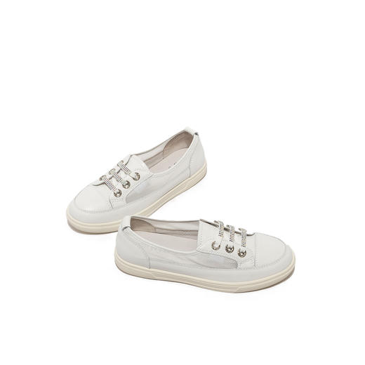 商场同款 | 索菲娅春夏拼接一脚蹬低跟小白鞋休闲鞋SF01112053 商品图3