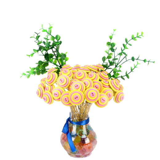 纽扣花 水瓶花系列母亲节礼物手工花束diy幼儿园制作材料包儿童 商品图4