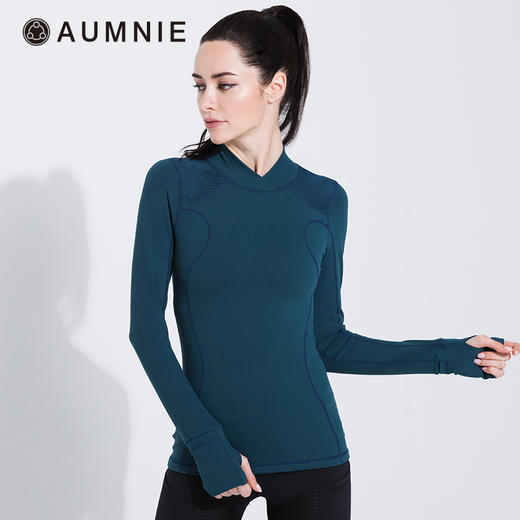 全配色 AUMNIE丨曲线全领运动T恤 FLEX CURVE TEE 含胸垫 商品图2