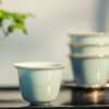 「茶器」天蓝釉奇古杯 商品缩略图0
