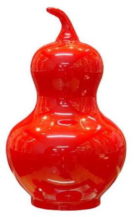 7F  大汉窑  红釉小福气