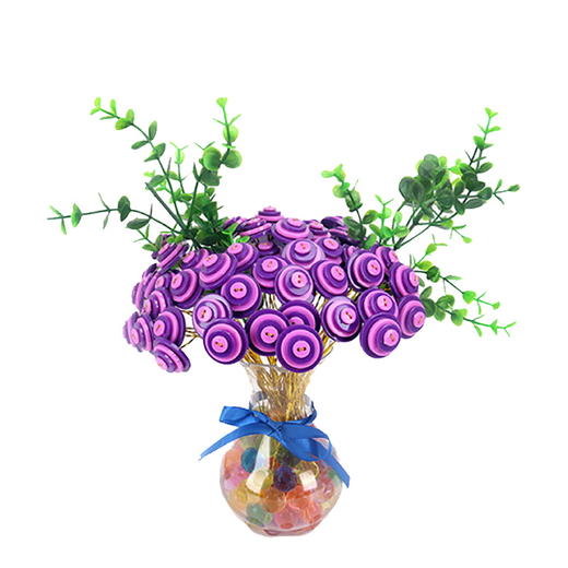 纽扣花 水瓶花系列母亲节礼物手工花束diy幼儿园制作材料包儿童 商品图3